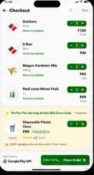 Blinkit checkout screen with a single suggested add-on